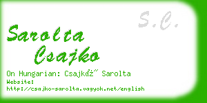 sarolta csajko business card